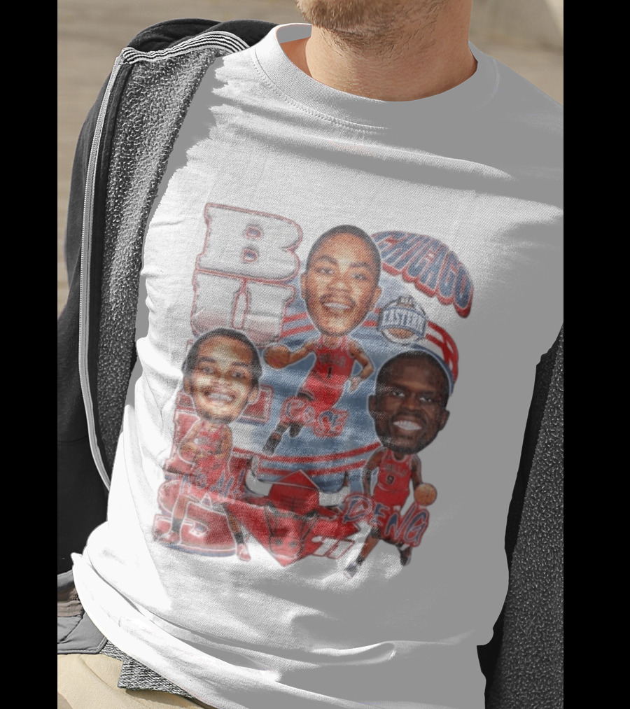 Chicago Bulls Noah Rose Deng NBA Eastern Conference Basketball Stars 11 T-Shirt
