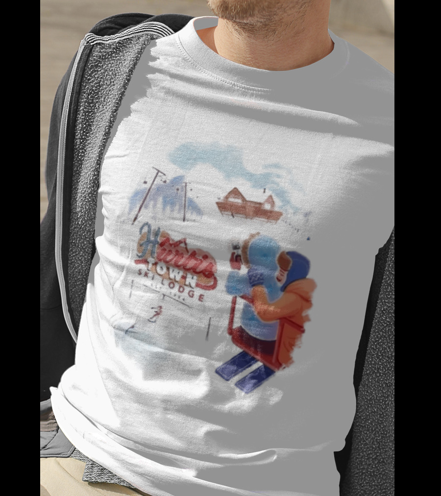 Kurtis Conner Ski Lodge Vintage Aesthetic Winter Scene T-Shirt