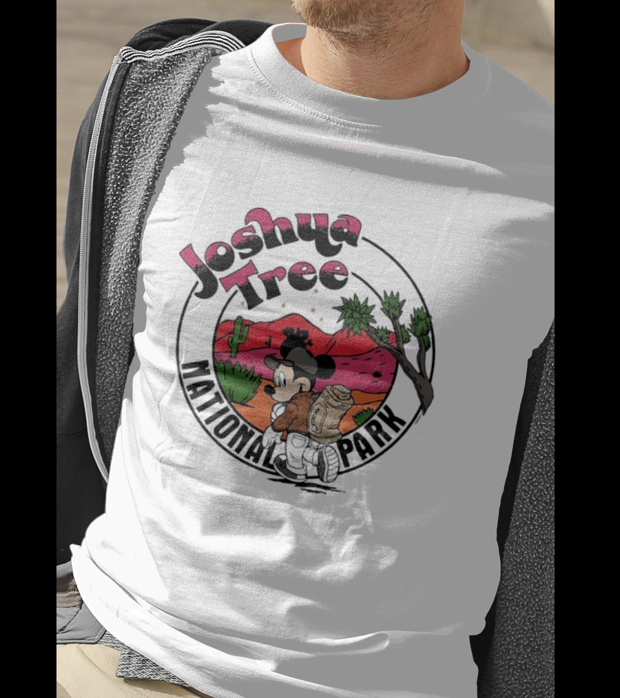 Mickey Mouse Hiking Adventure Joshua Tree National Park T-Shirt