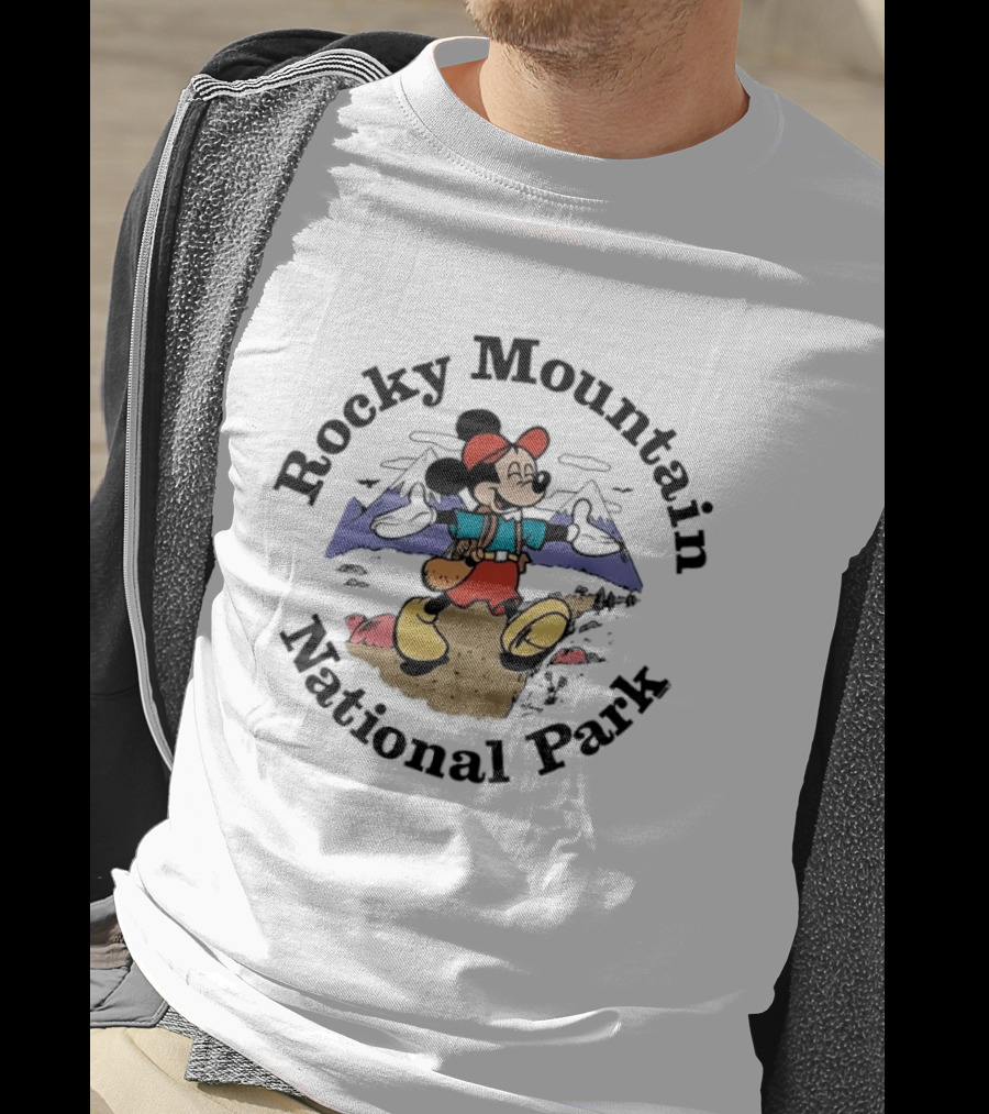 Mickey Mouse Hiking Adventure Rocky Mountain National Park T-Shirt