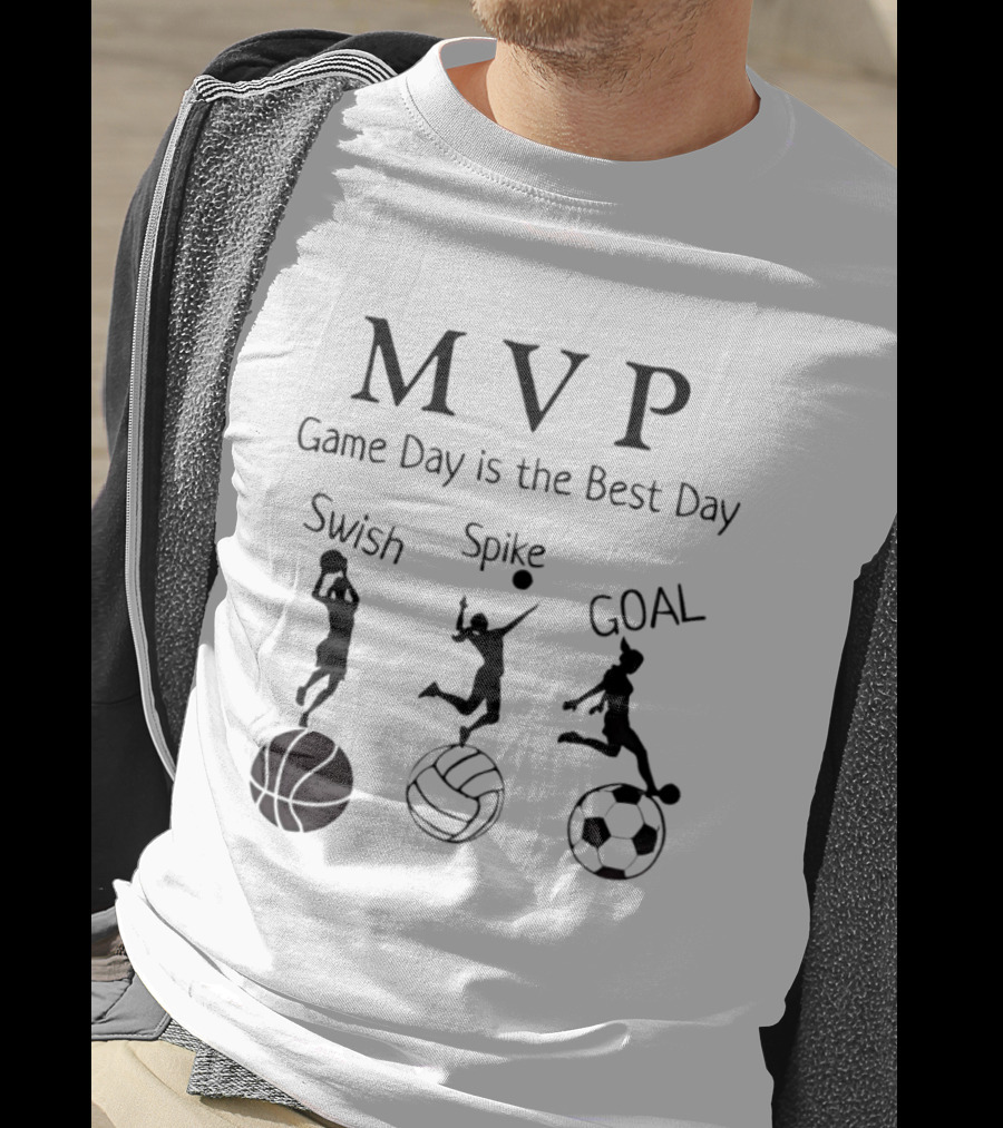 MVP Game Day Is The Best Day Swish Spike Goal T-Shirt