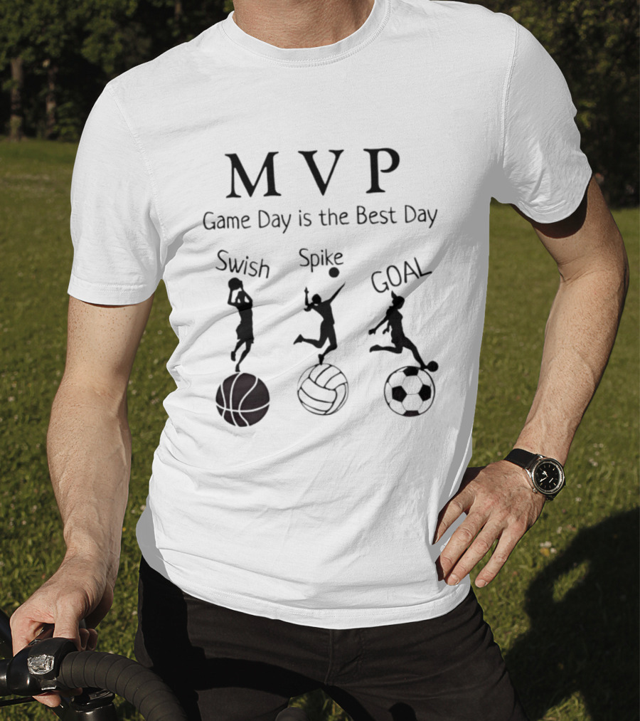 MVP Game Day Is The Best Day Swish Spike Goal T-Shirt