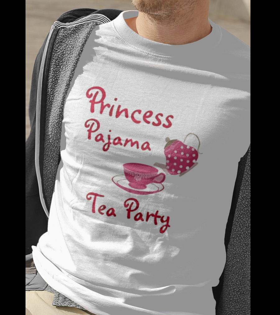 Princess Pajama Tea Party Pink Tea Set T-Shirt