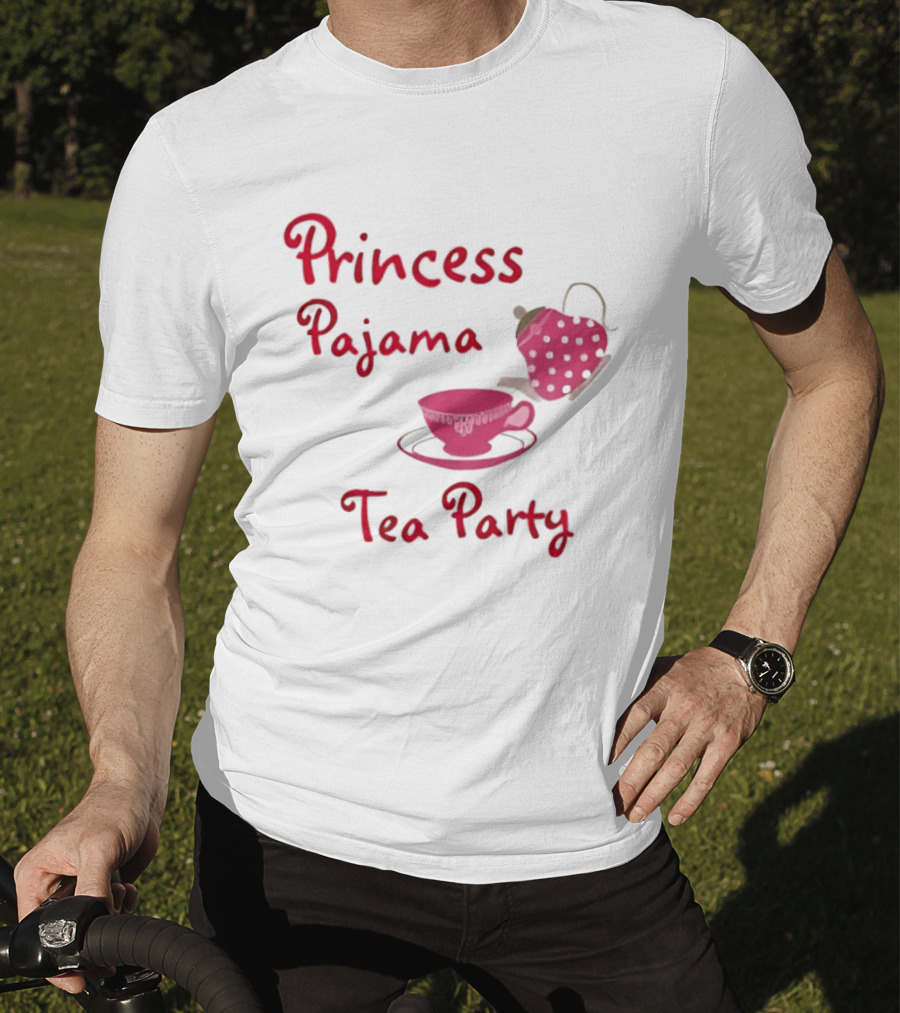 Princess Pajama Tea Party Pink Tea Set T-Shirt