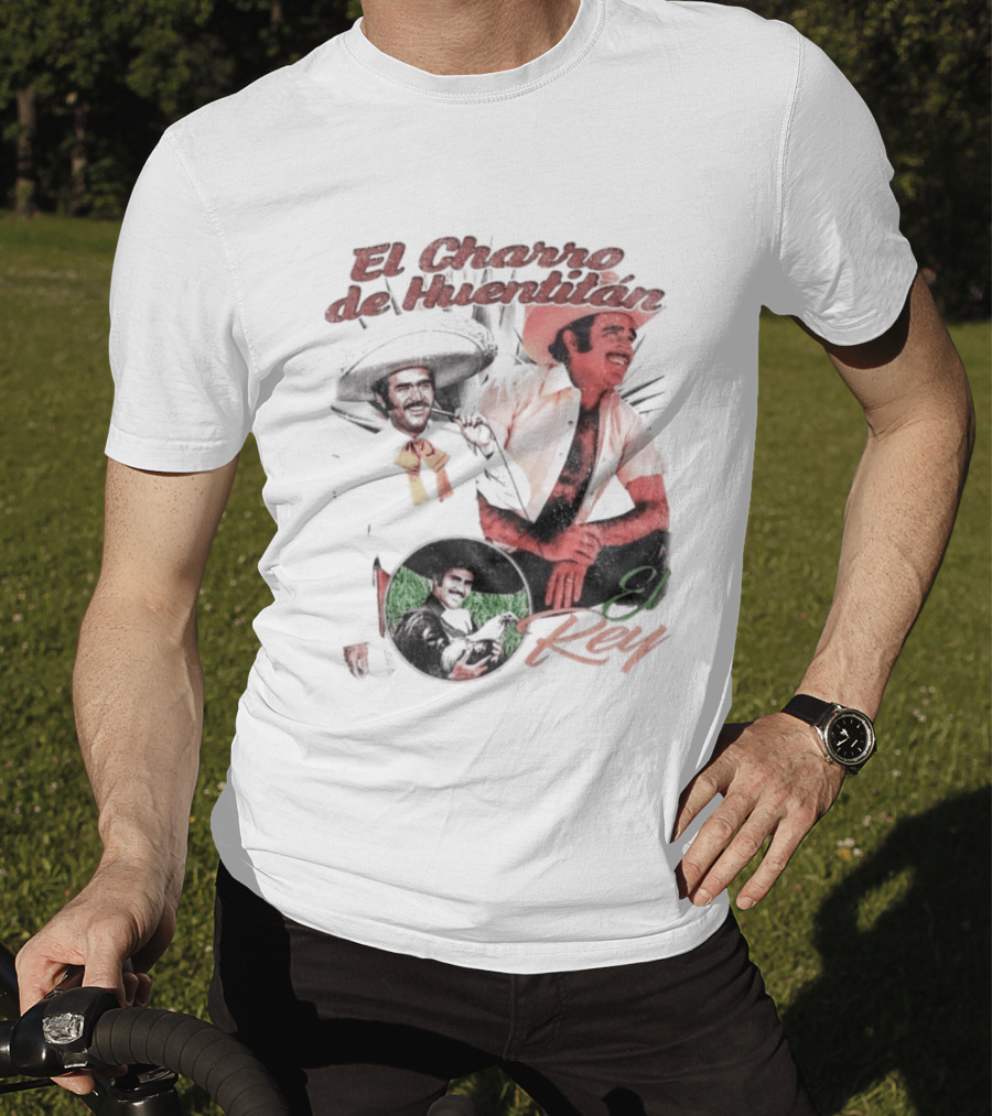 Vicente Fernandez El Charro De Huentitan El Rey Iconic Ranchera Style Mexican Music Legend T-Shirt