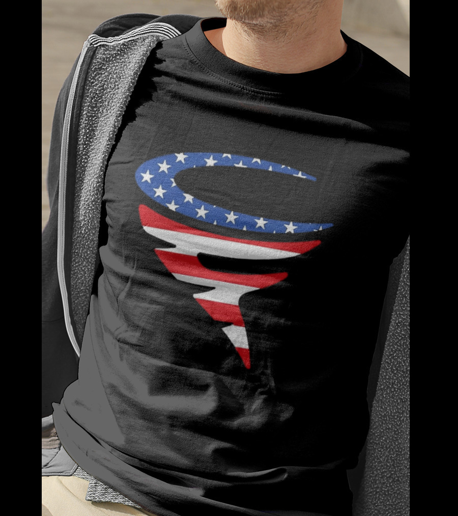 American Flag Stars Stripes Football Team Spirit T-Shirt