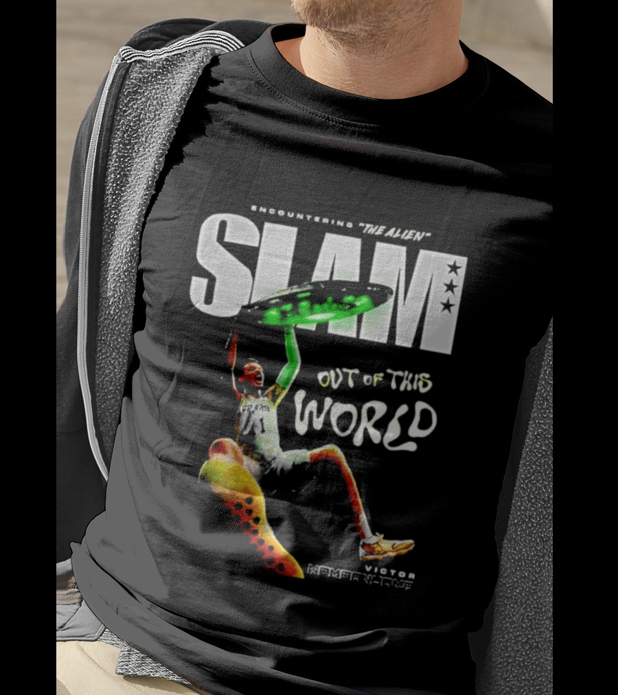 Encountering The Alien Slam Out Of This World Victor Wembanyama T-Shirt