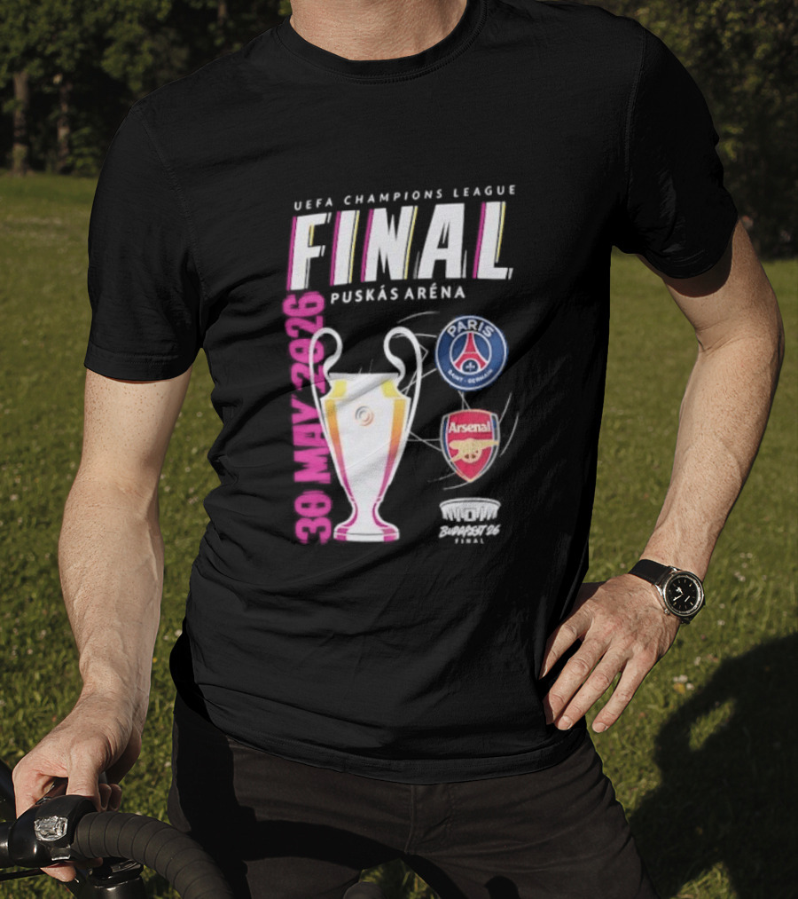 PSG Vs Arsenal UEFA Champions League Final 2026 Puskás Arena T-Shirt