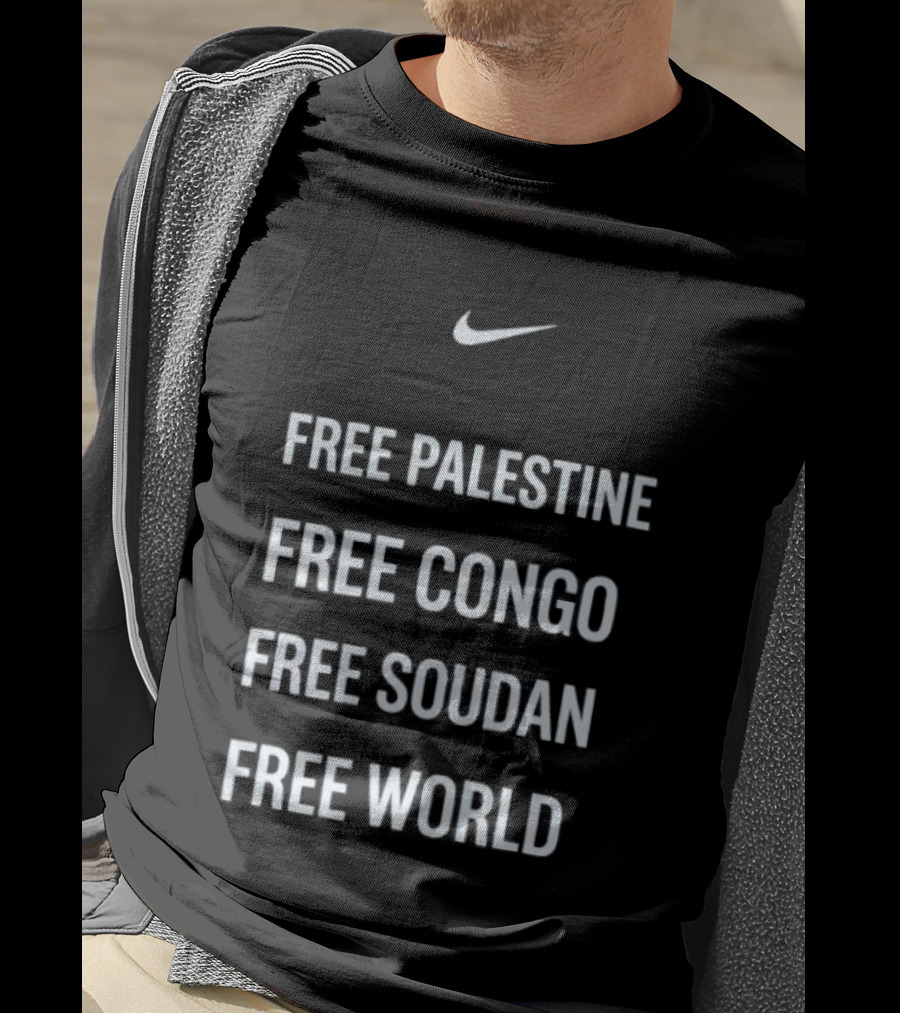 Nike Inspired Free Palestine Free Congo Free Sudan Free World T-Shirt