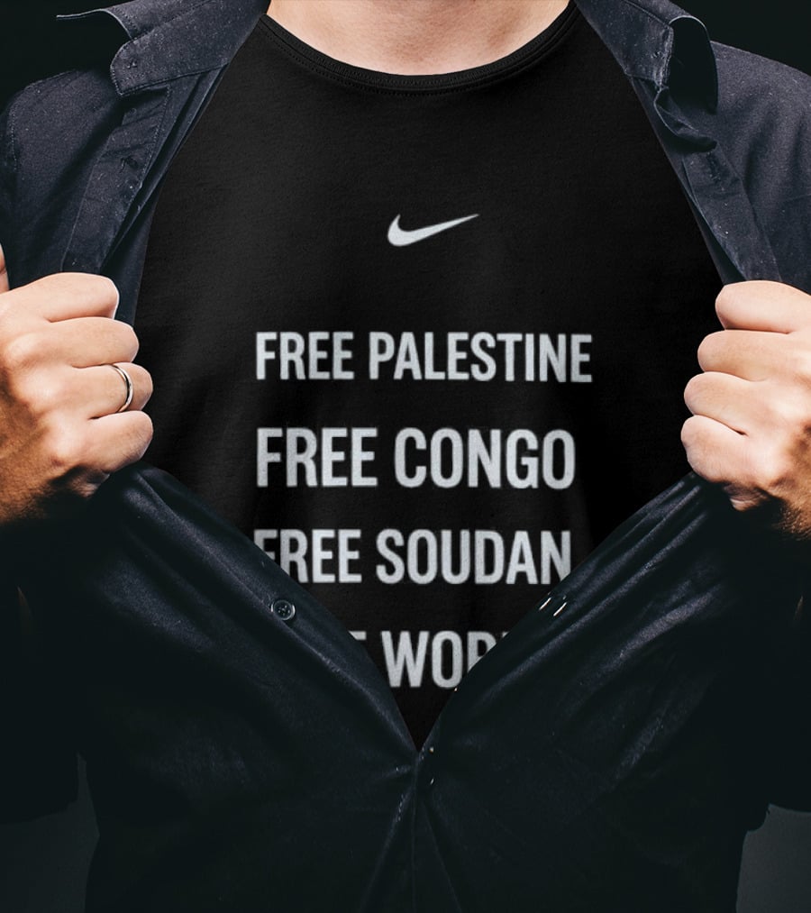 Nike Inspired Free Palestine Free Congo Free Sudan Free World T-Shirt