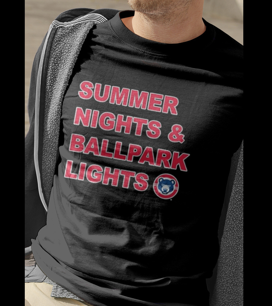 Summer Nights Ballpark Lights South Bend Cubs T-Shirt