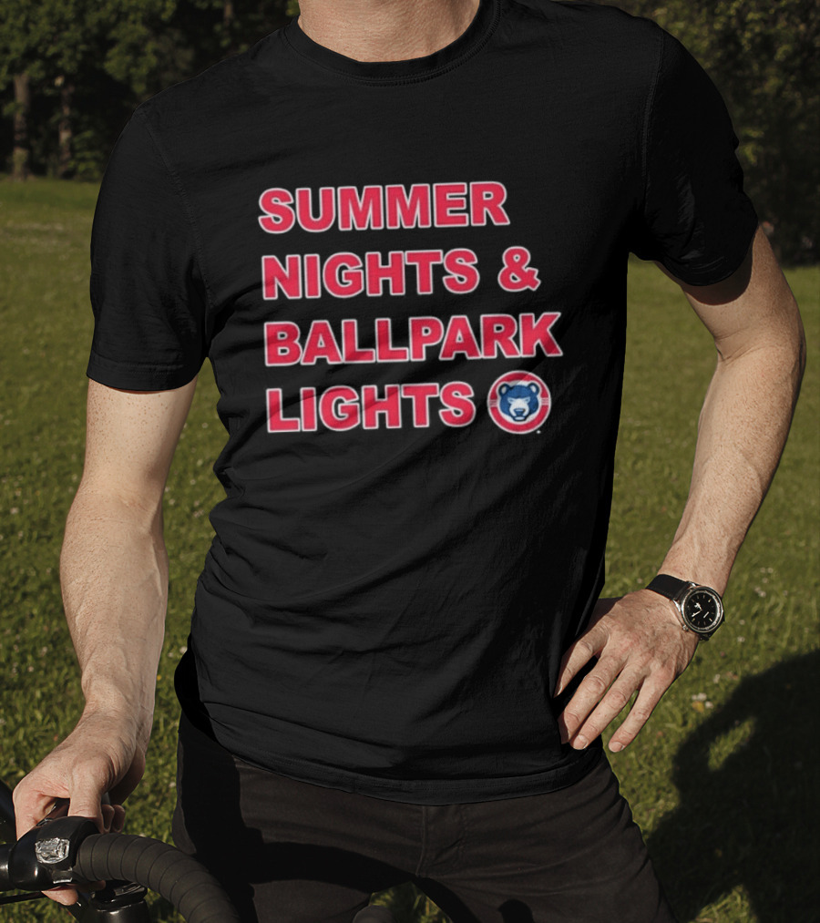 Summer Nights Ballpark Lights South Bend Cubs T-Shirt