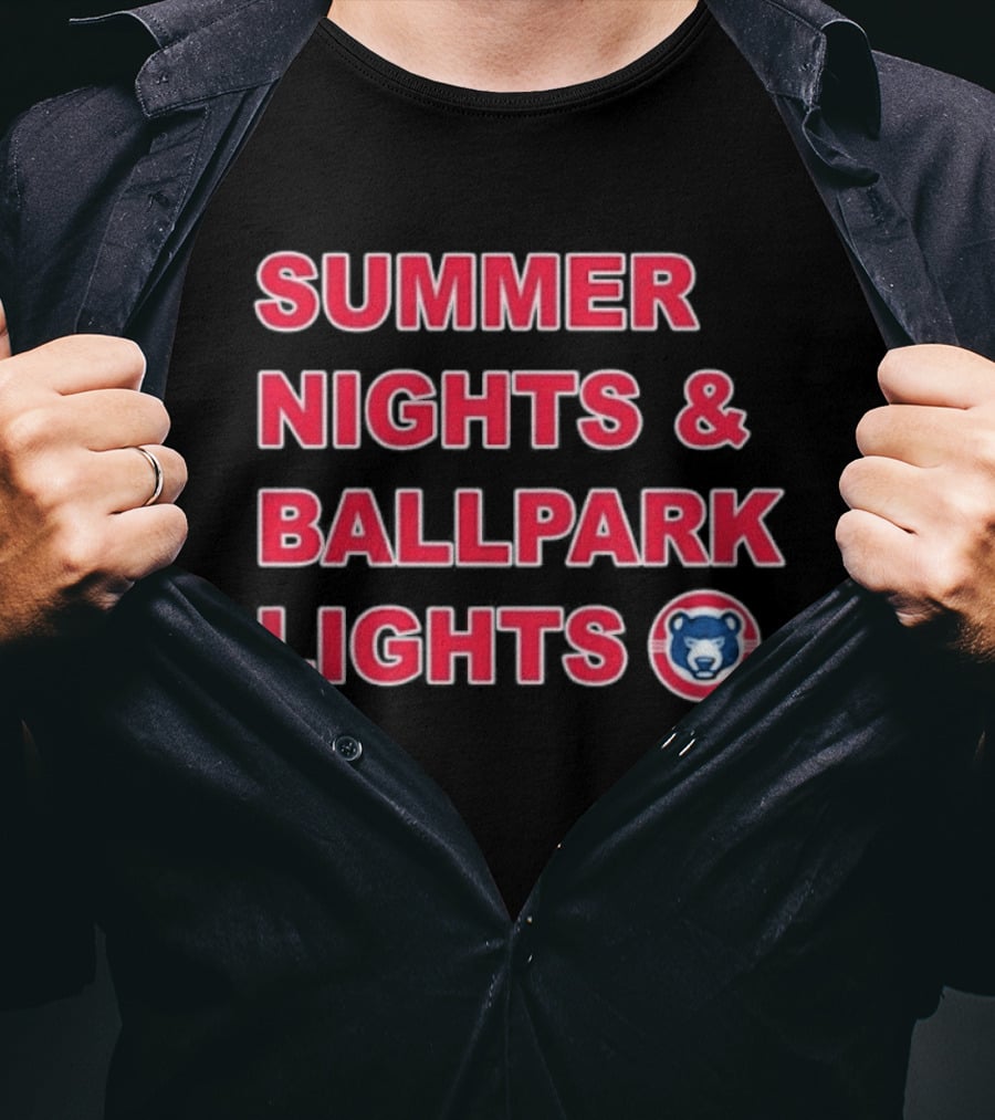 Summer Nights Ballpark Lights South Bend Cubs T-Shirt