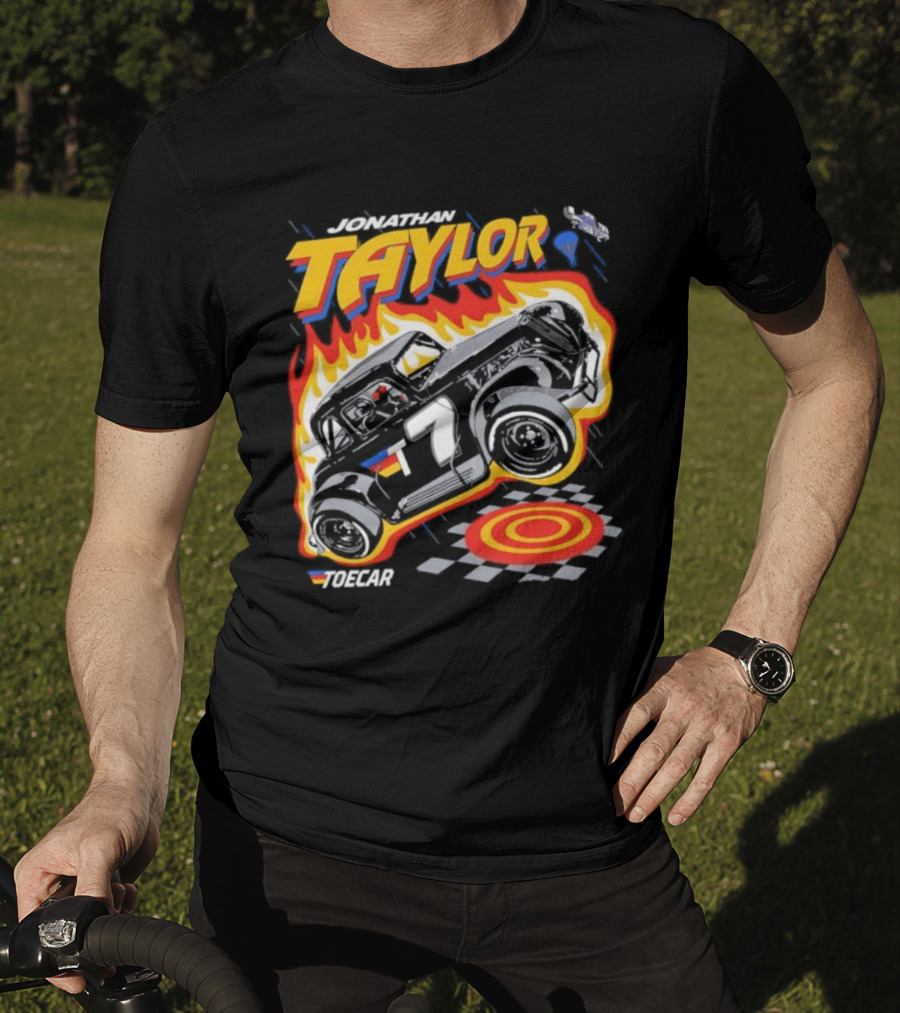 Jonathan Taylor Legend Modified Race Car Flames T-Shirt