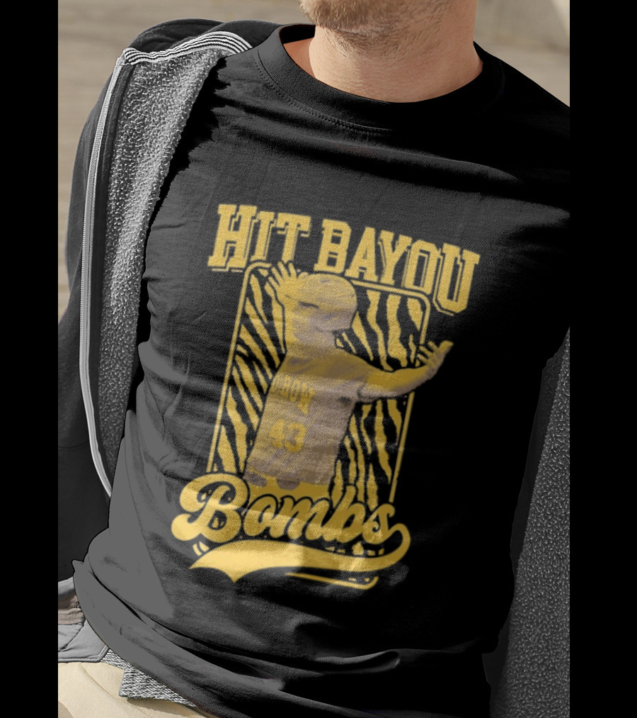 LSU Baseball Hit Bayou Bombs 43 Player T-Shirt