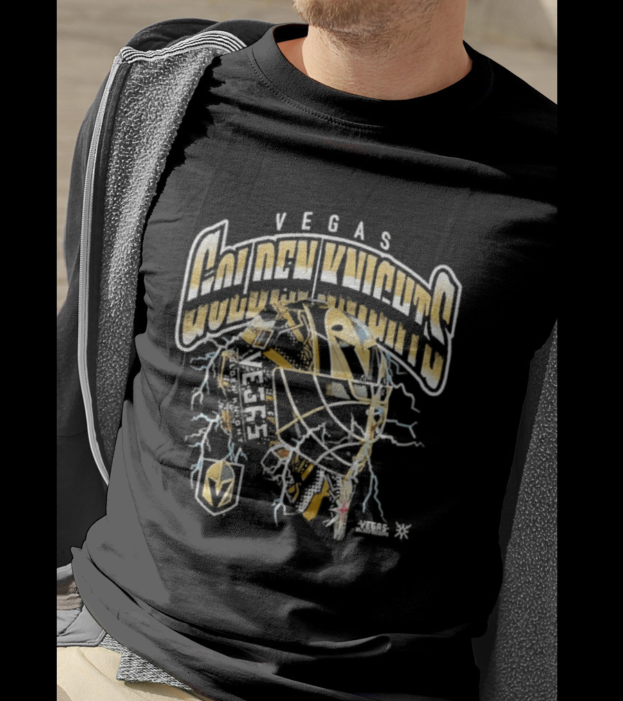 Vegas Golden Knights Goalie Mask Vintage Style Hockey Player Helmet T-Shirt
