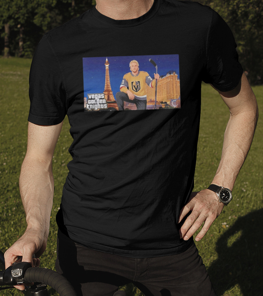 Vegas Golden Knights William Karlsson Hockey Vegas Skyline T-Shirt