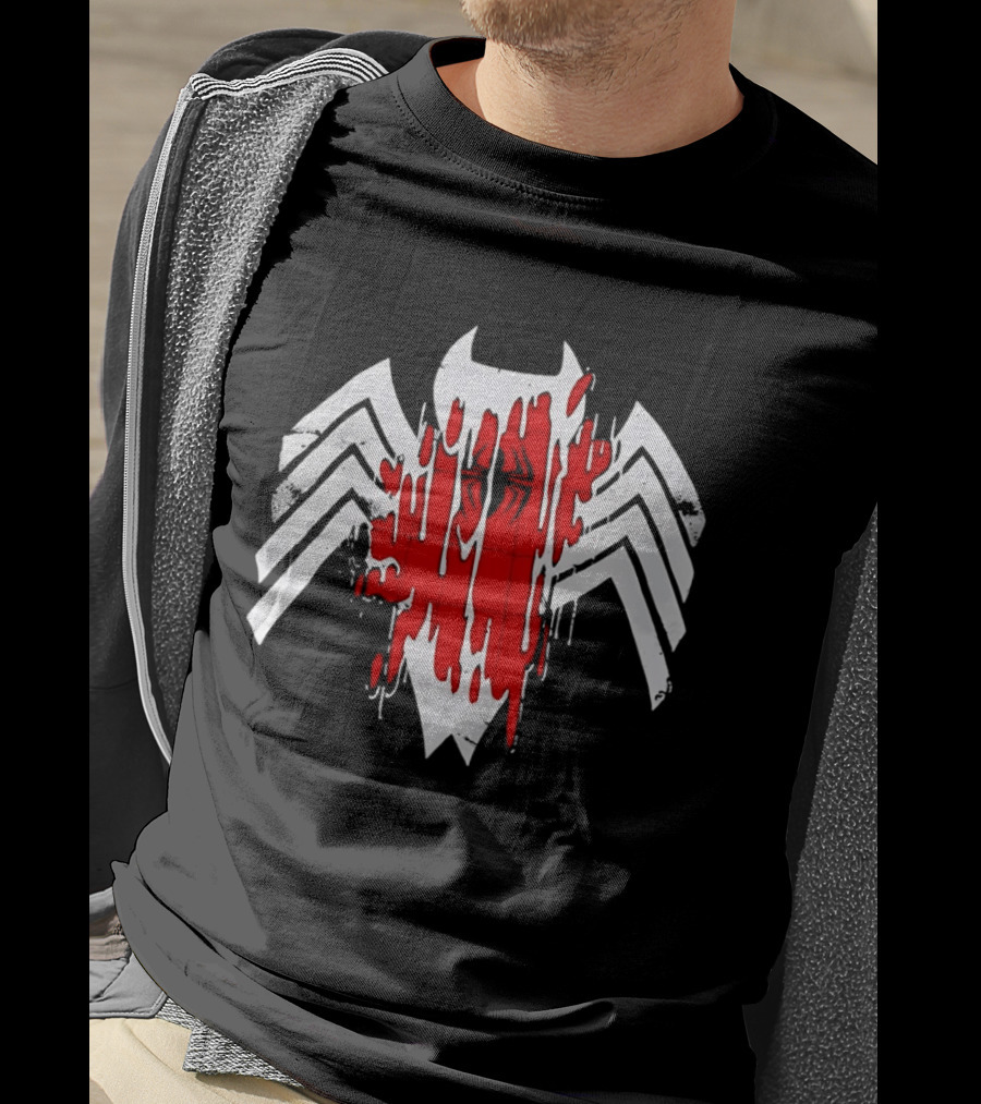 Venom Symbiote Red Dripping Spider T-Shirt