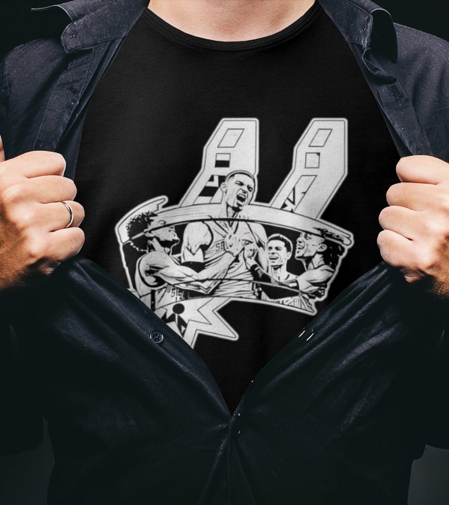Victor Wembanyama San Antonio Spurs Basketball Players NBA Team Celebration T-Shirt