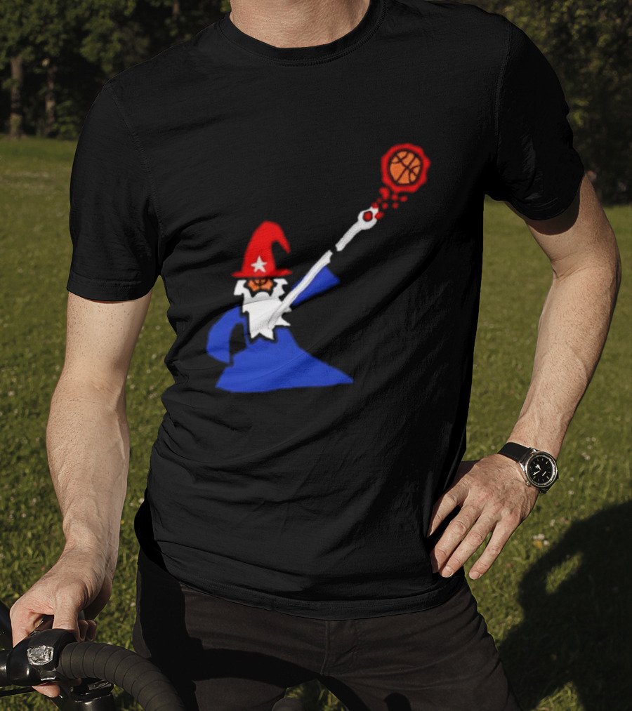 Washington Wizards NBA Basketball Player Wizard Hat Star Basketball T-Shirt