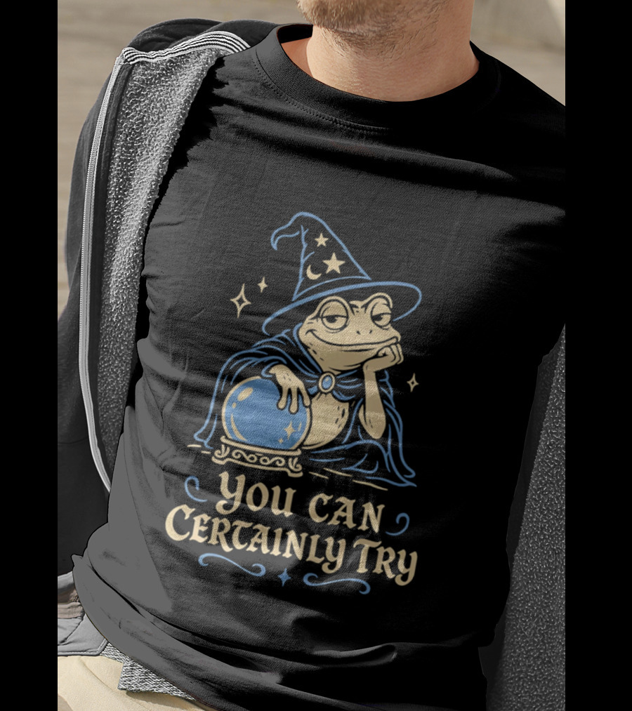 You Can Certainly Try Frog Wizard Crystal Ball Magic T-Shirt