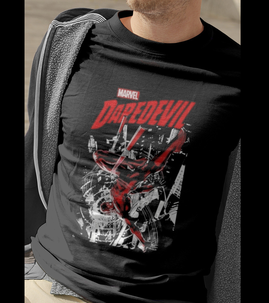 Marvel Daredevil Dynamic Acrobatics Comic Burst T-Shirt