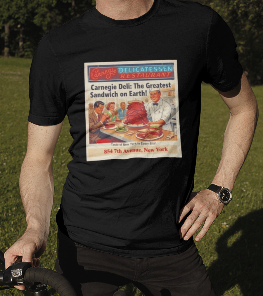 Carnegie Delicatessen Restaurant Carnegie Deli The Greatest Sandwich On Earth 854 7th Avenue New York T-Shirt