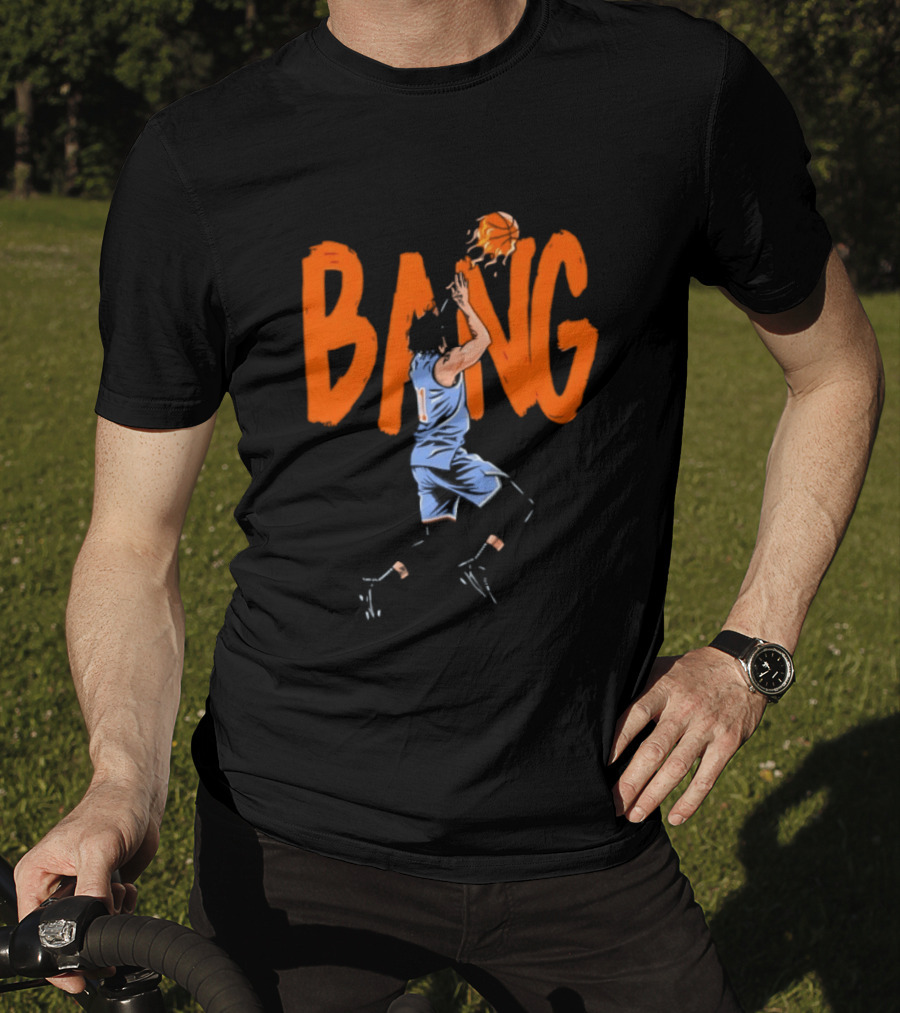 Jalen Brunson New York Knicks Bang Bang Basketball Action T-Shirt