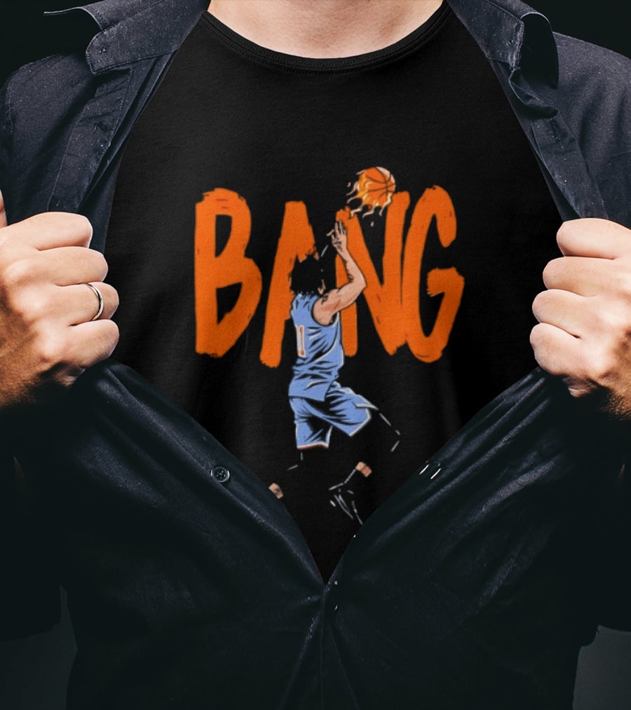 Jalen Brunson New York Knicks Bang Bang Basketball Action T-Shirt