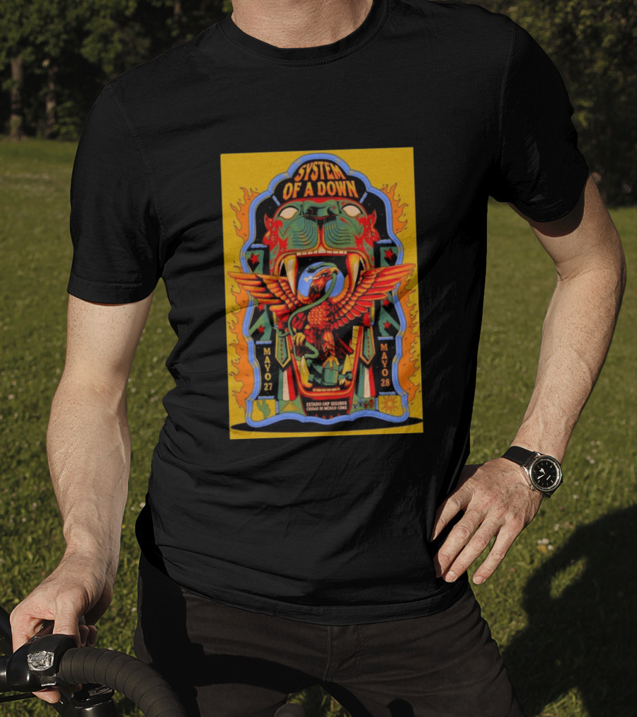 System Of A Down Mexico City Estadio GNP Seguros May 27 28 2026 T-Shirt