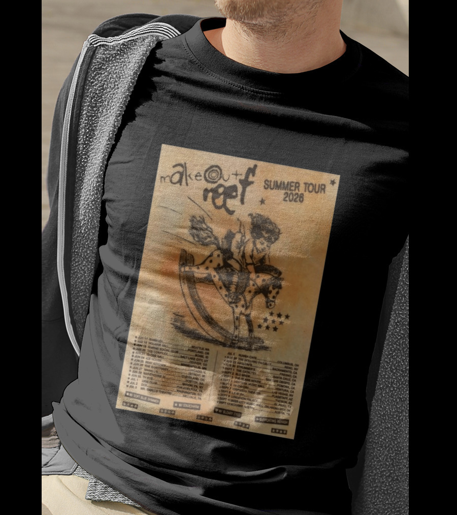 Makeout Reef Summer Tour 2026 With Rocking Horse And Stars T-Shirt