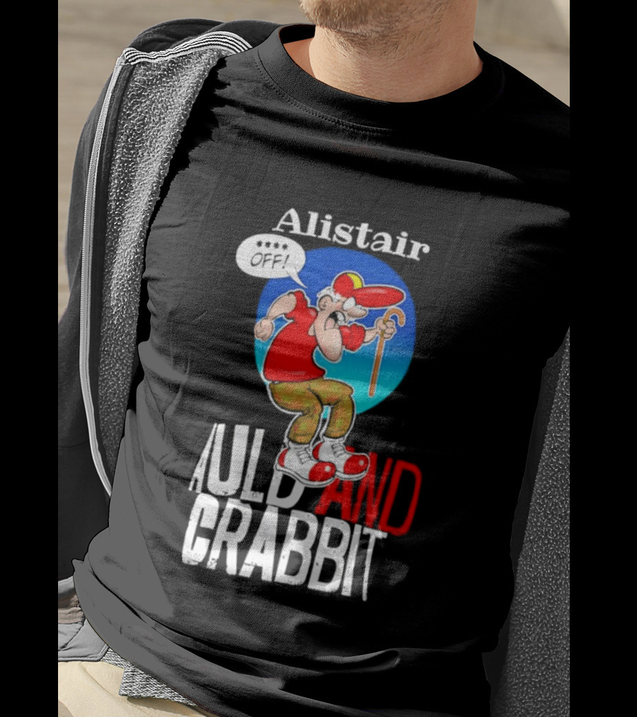Alistair Auld And Crabbit Red Hat Cartoon Character With Cane T-Shirt