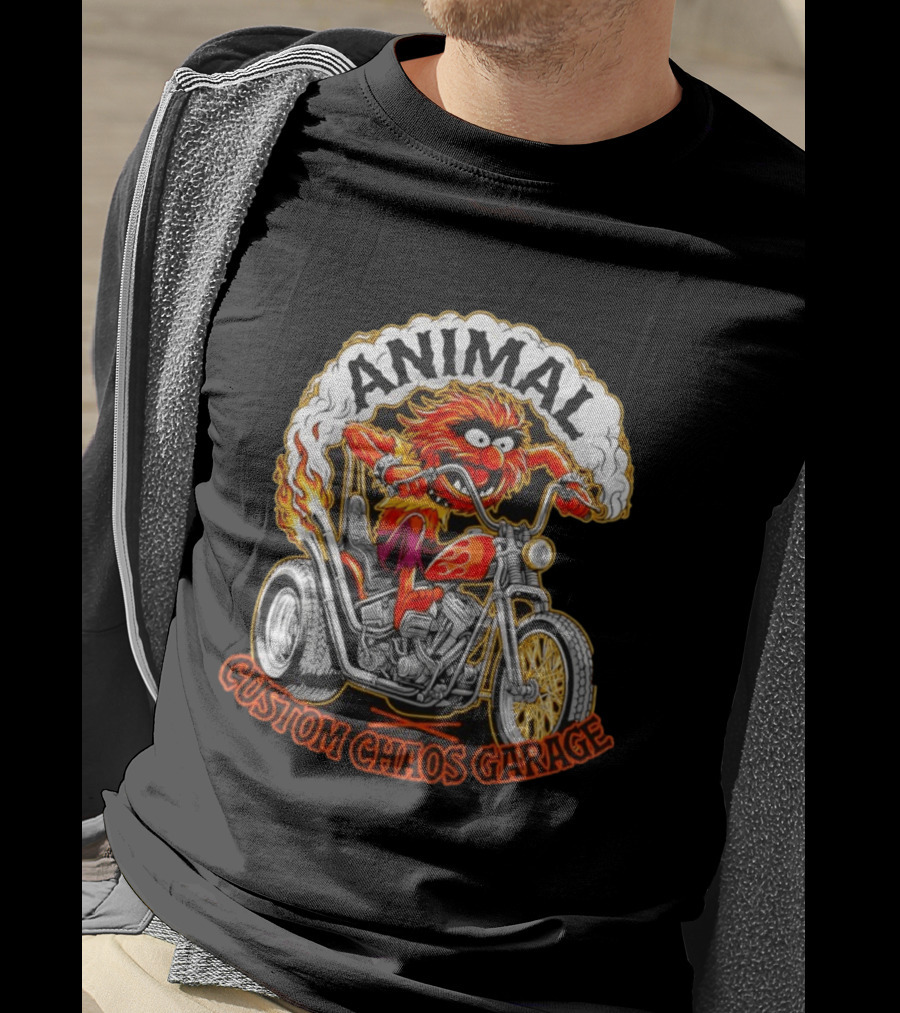 Animal Custom Chaos Garage Bikers Muppe T-Shirt