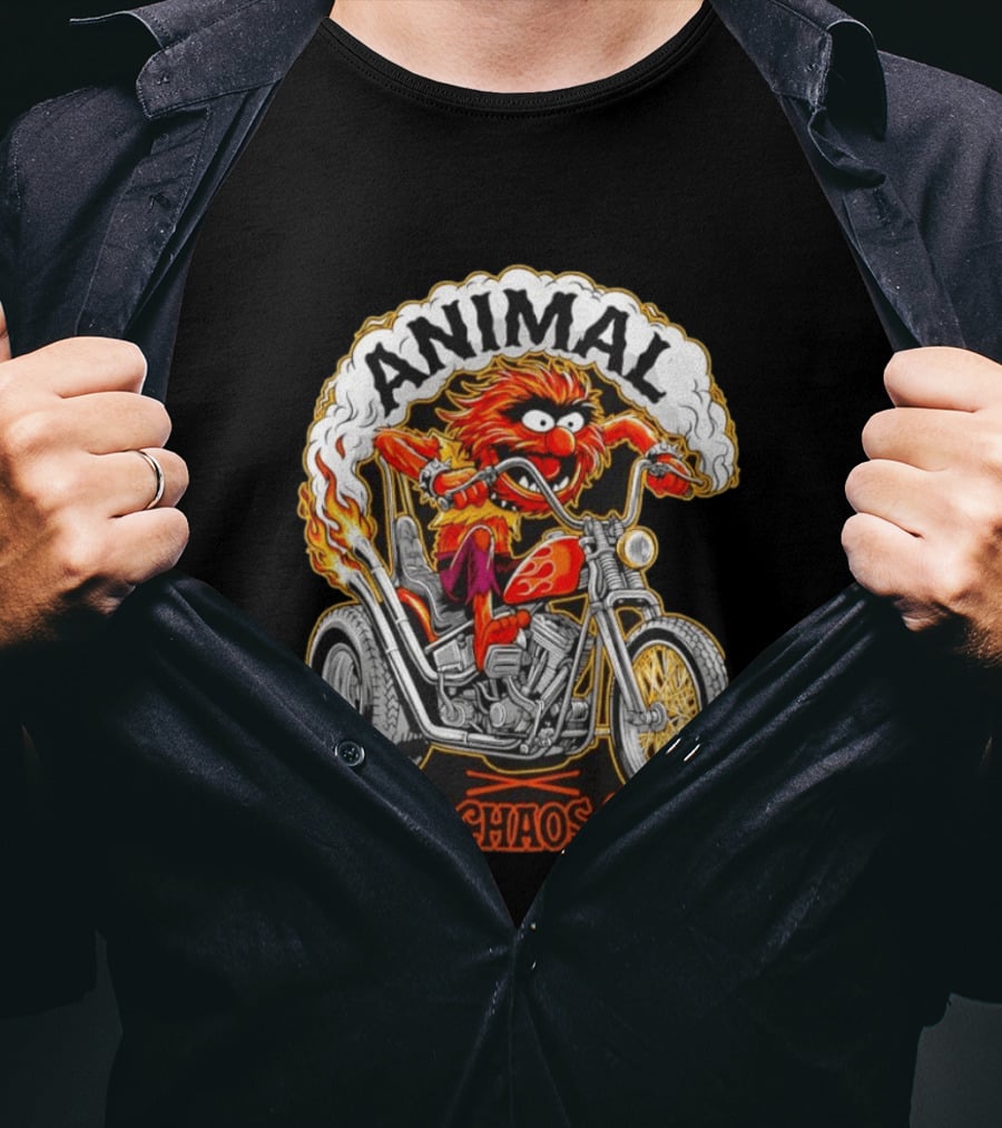 Animal Custom Chaos Garage Bikers Muppe T-Shirt