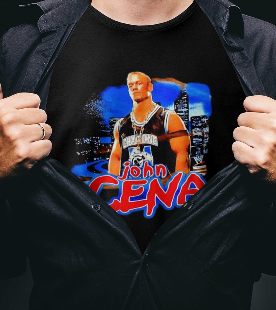 Chain Gang John Cena WWE Skyline City Scene T-Shirt