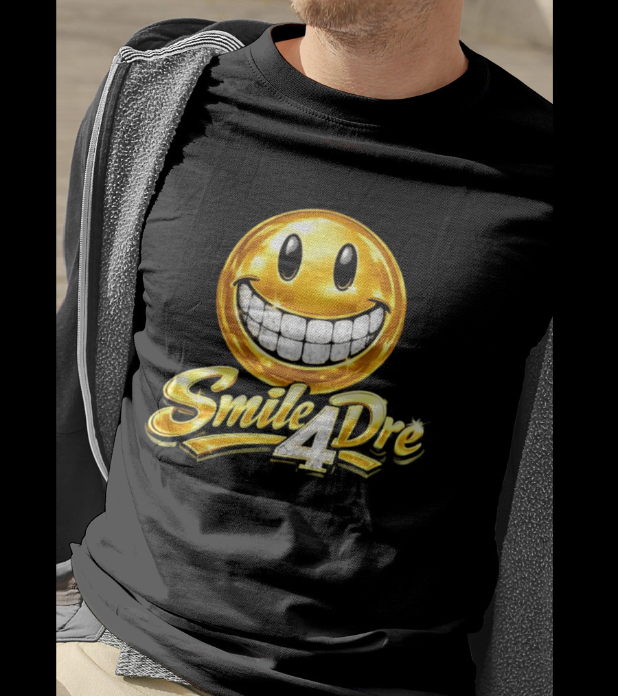 Gold Diamond Grillz Smiley Face Smile4Dre T-Shirt