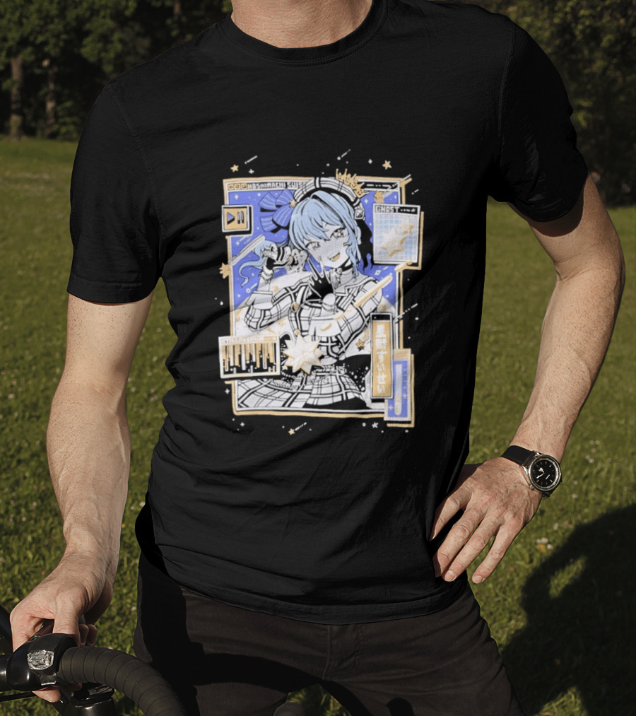 Hoshimachi Suisei GHOST Stellarstill VTuber Idol Celestial Starry Night Aesthetic T-Shirt