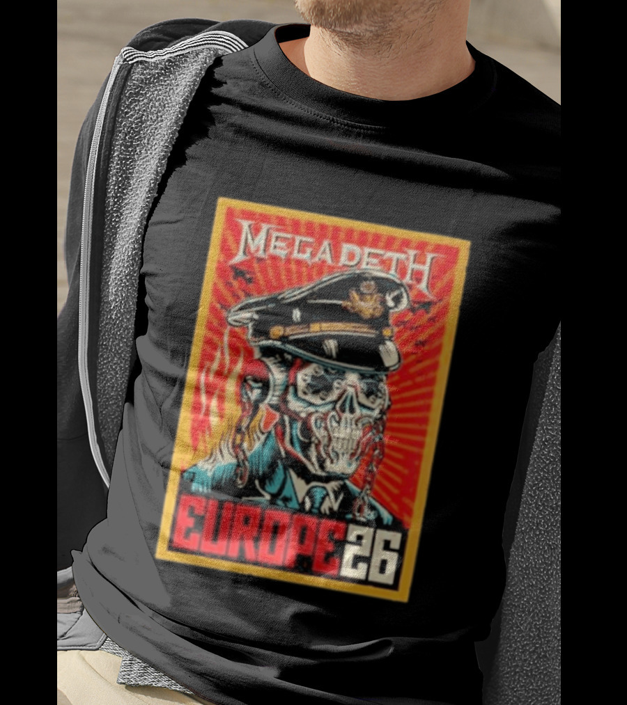 Megadeth Europe 26 Commander Vic Tour T-Shirt