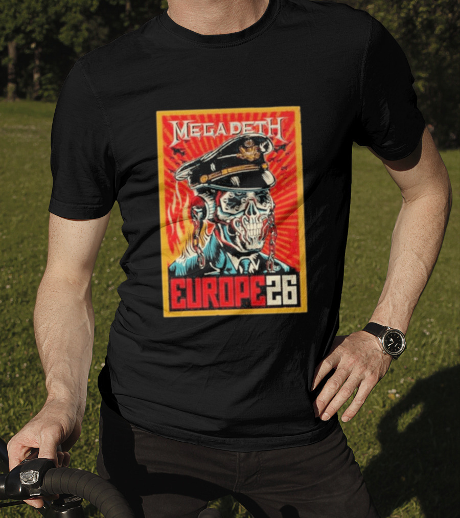 Megadeth Europe 26 Commander Vic Tour T-Shirt