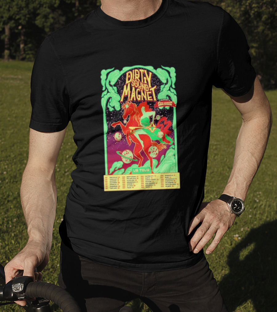 Dirty Sound Magnet US Tour 2026 Cosmic Horse Rider Greensboro To Jacksonville T-Shirt