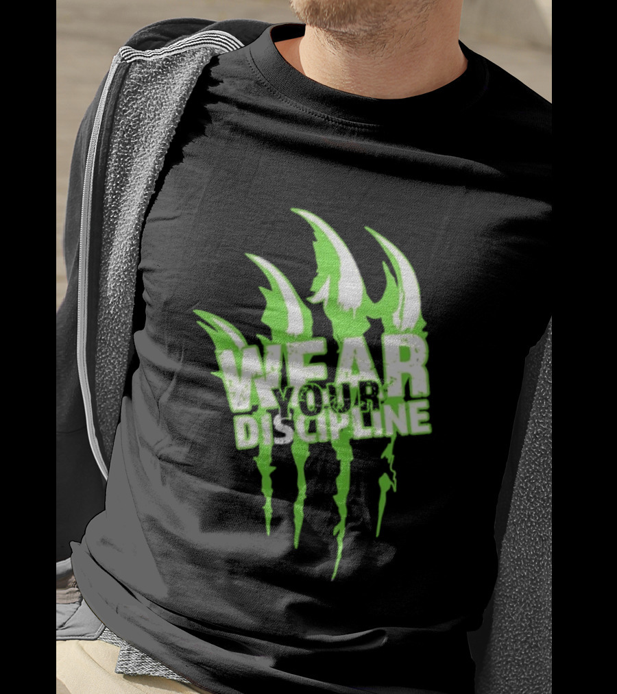 Distressed Green Claw Wear Your Discipline Claw Marks T-Shirt