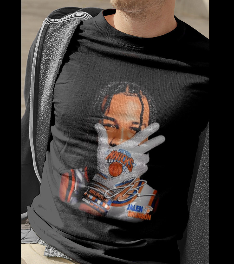 New York Knicks Jalen Brunson Iceman Burner Signature Basketball Player T-Shirt