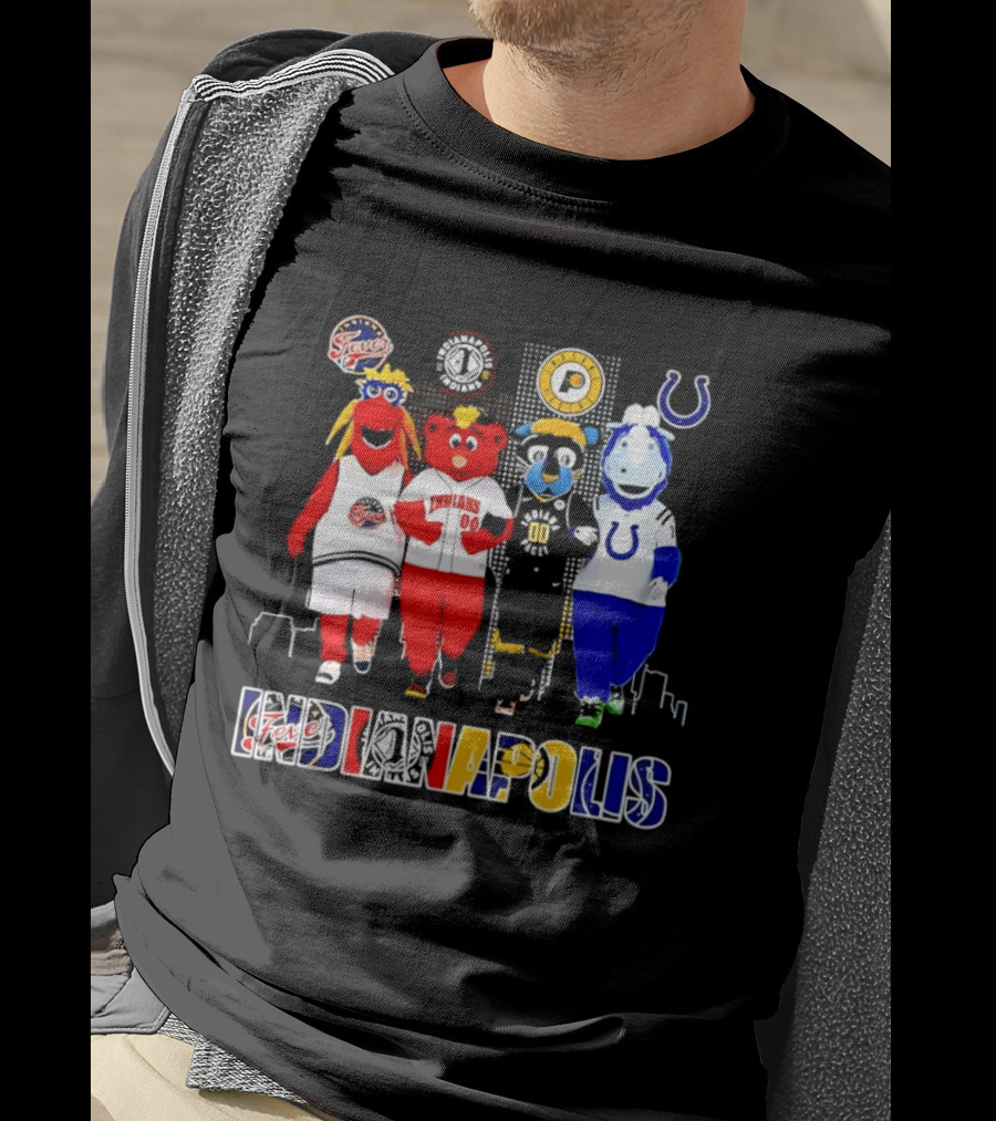 Indiana Fever Pacers Colts Indians Mascots Indianapolis T-Shirt