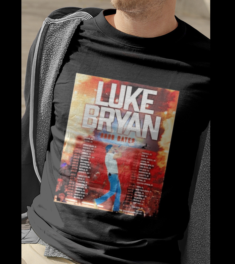 Luke Bryan 2026 Dates Tour Cities Concert Events T-Shirt