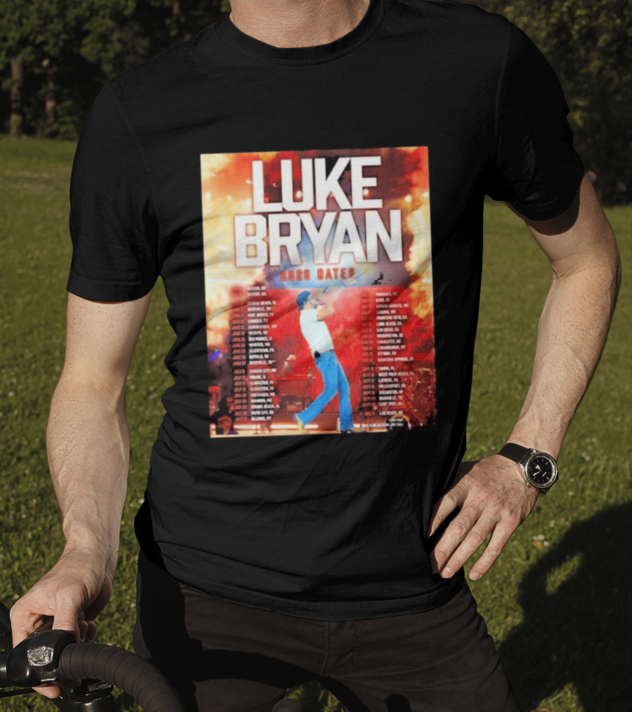 Luke Bryan 2026 Dates Tour Cities Concert Events T-Shirt
