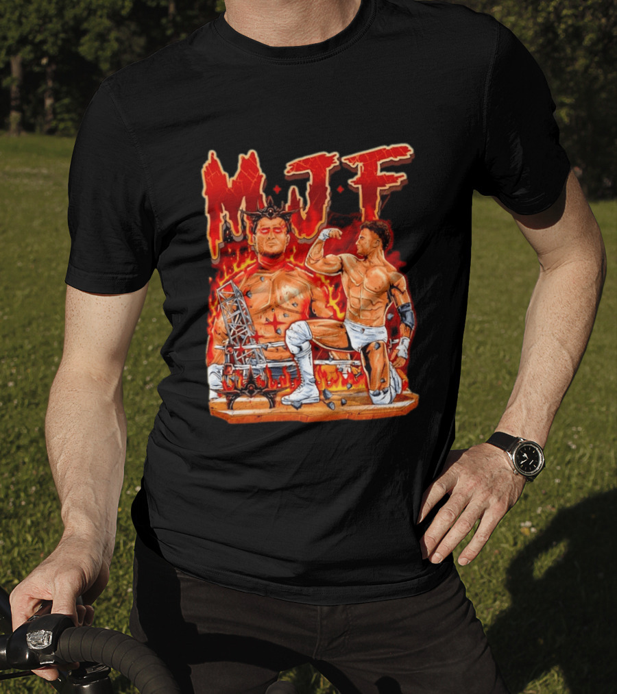 MJF Fiery Devil Dual Persona Wrestling Inferno T-Shirt