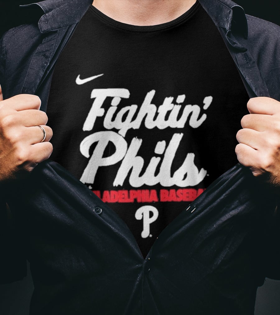 Nike Fightin' Phils Philadelphia Baseball City Connect Handwriting Club T-Shirt