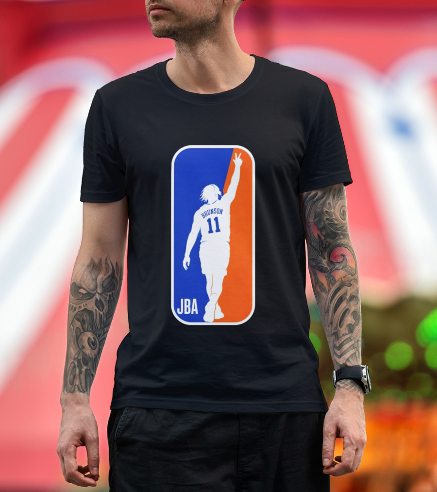 Jalen Brunson 11 JBA Basketball Victory Sign New York T-Shirt