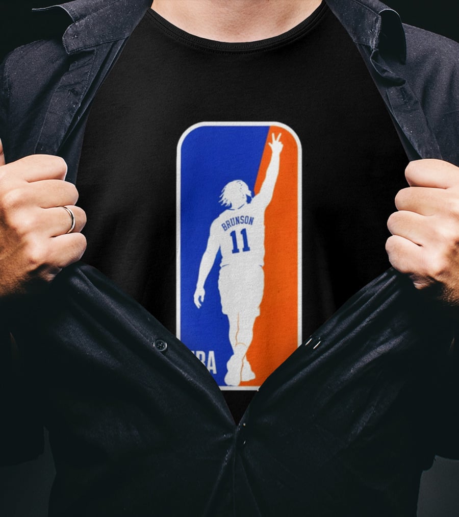 Jalen Brunson 11 JBA Basketball Victory Sign New York T-Shirt