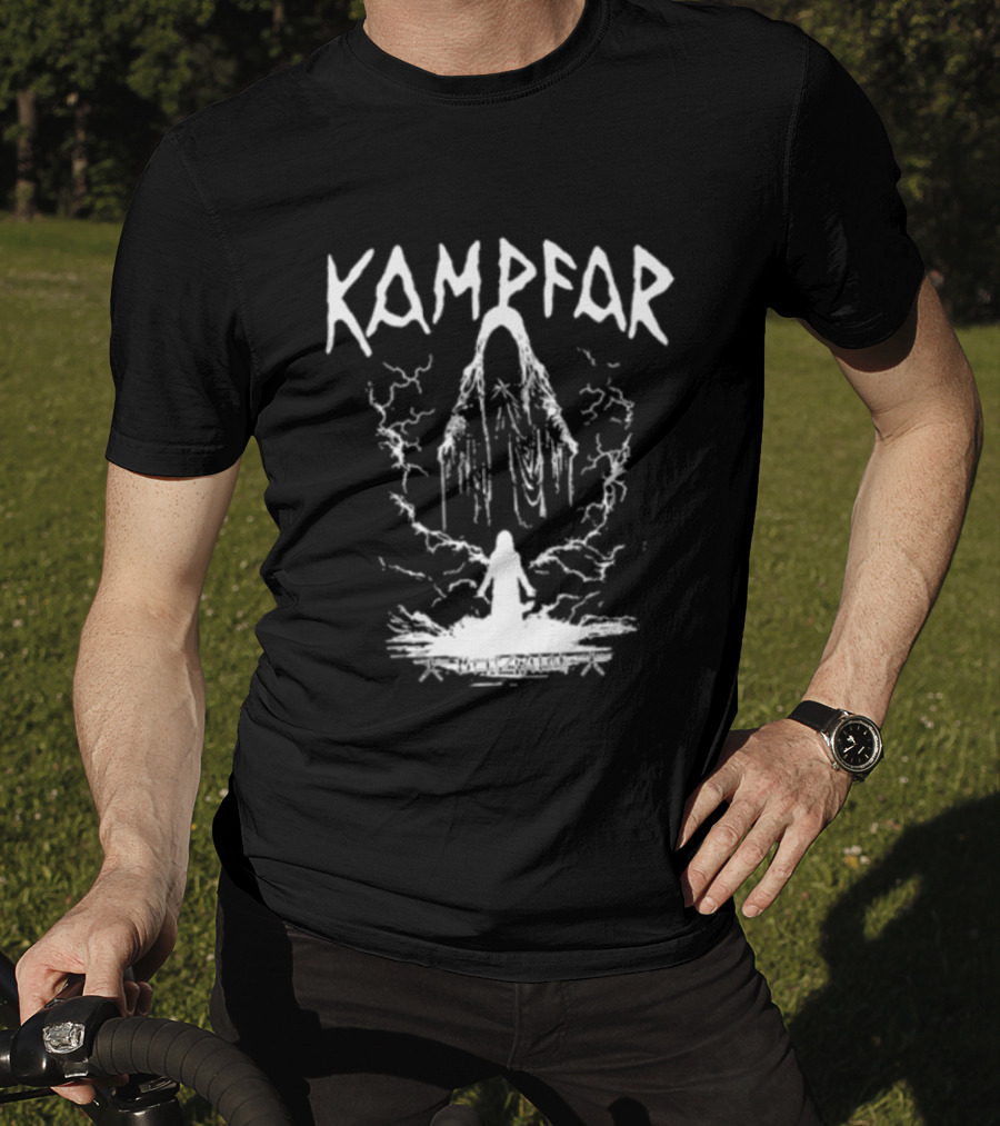 Kampfar May 27 2026 Medellín Colombia Event Ghostly Figure Forest Setting T-Shirt
